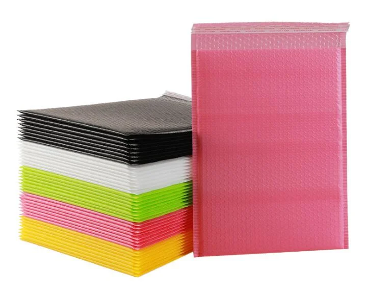 Mixed Colors Biodegradable Strong Adhesion Cushioning Poly Bubble Bags