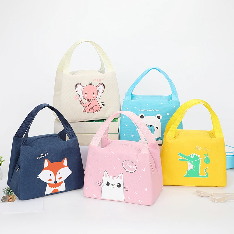 Fashion Cute Cartoon School Kids&Office Carry Waterproof Foil Thermal Insulated Lunch Cooler Bag