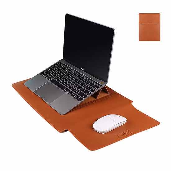 ISO BSCI Lvmh Factory Polyester wasserdichte Laptop-Hülle aus Leder