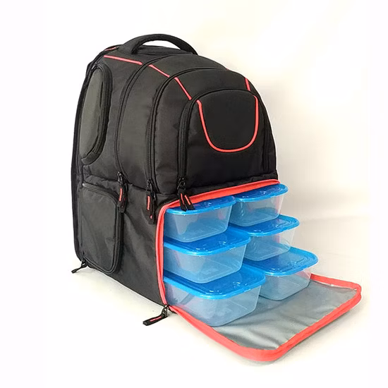 Isolierter, wasserdichter Fitness-Rucksack für die Zubereitung von Mahlzeiten, kühlere Lunch-Rucksack-Tasche