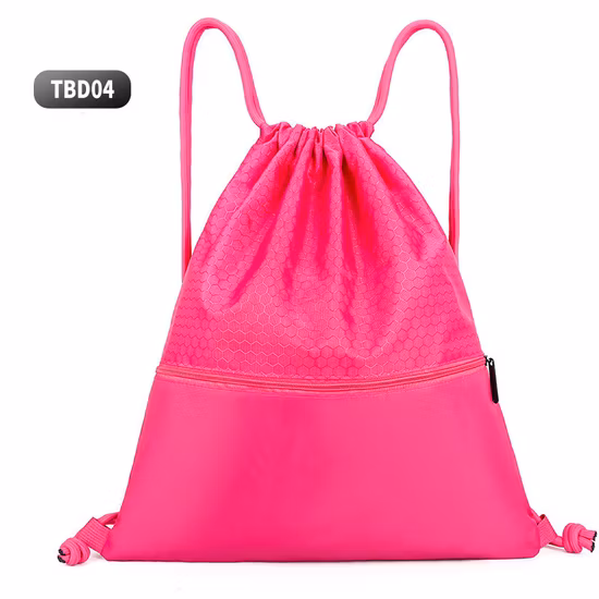 Rucksack-Tasche mit Schuhfach, X-Large, Schwarz, für Fitnessstudio, Sport, String-Cinch-Rucksack, sportlicher Rucksack mit vorderen Innentaschen mit Reißverschluss und Netzwasser