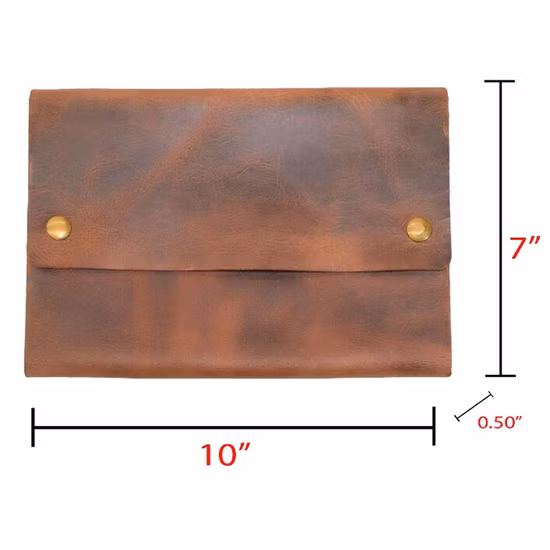 OEM 14 Zoll Braun Echtes Crazy Horse Leder Notebook Tablet Laptop Tasche Hülle